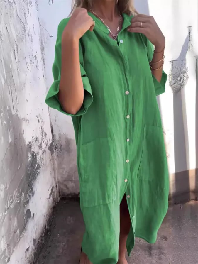 Leonie - Buttoned Breeze Dress