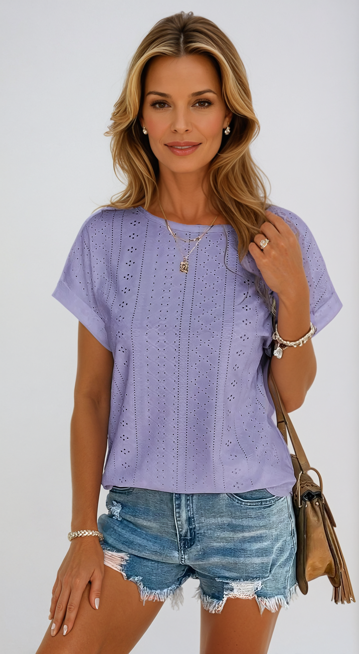 Orlena - Casual Eyelet Top