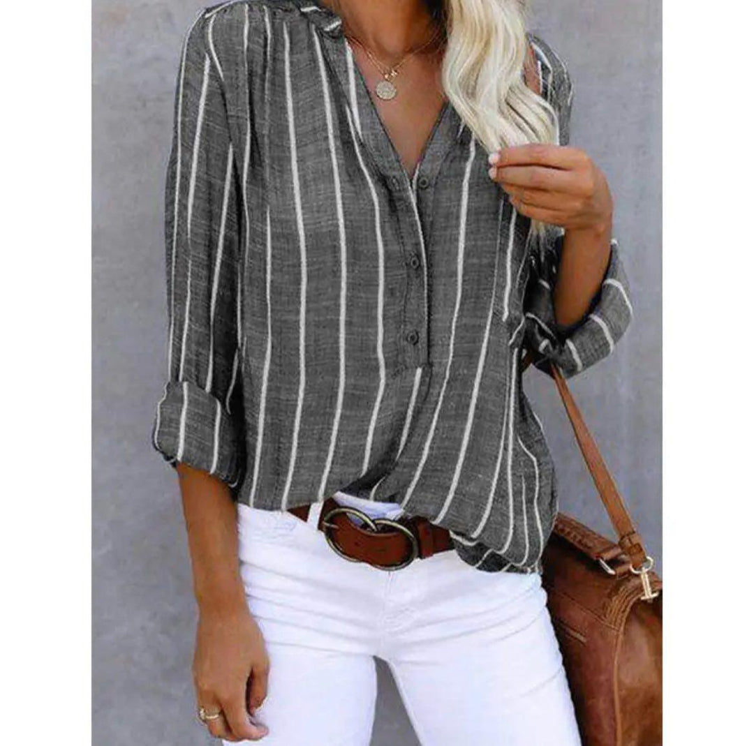 Lavendria - Striped Casual Blouse