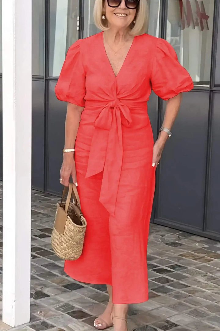 Stella - Elegant V-Neck Dress