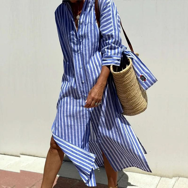 Barbara - Summer Dress with Elegant Stripes
